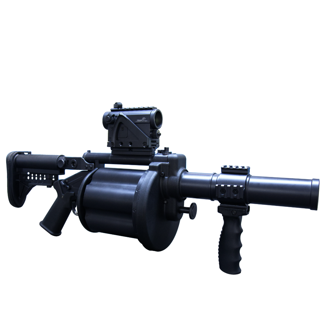 MGL MK4_ 40mm_Multishot grenadelauncher_for India MGL-MK4 Multi-shot 40mm grenade launcher. Only available in India.
